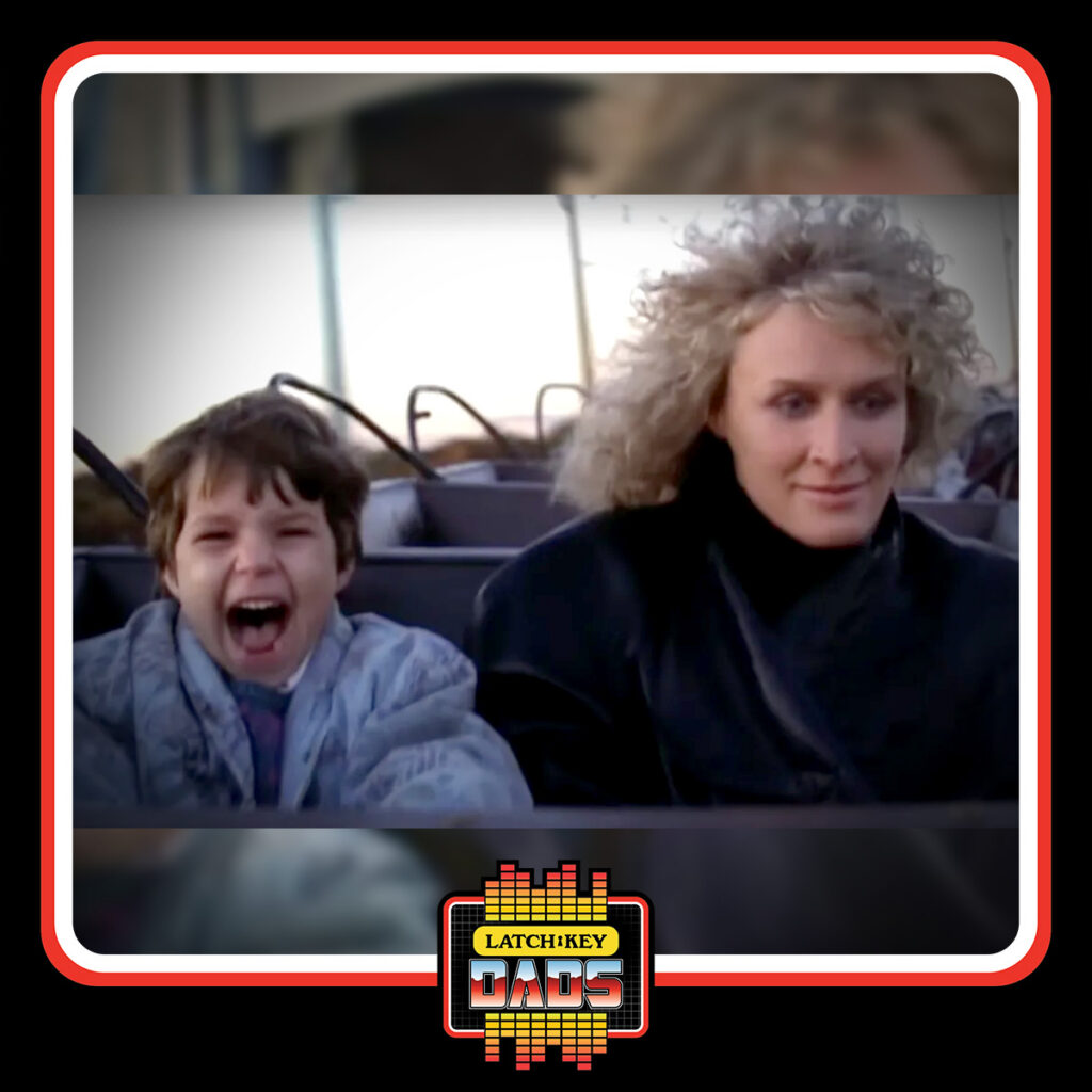 Latch-Key Dads - Ellen Latzen Roller Coast scene with Glenn Close