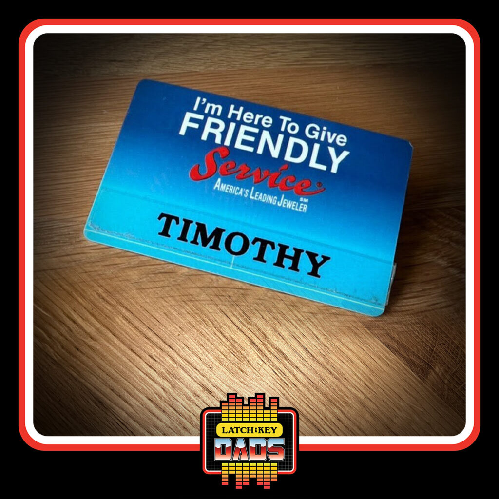 Latch-Key Dads - Tim's Service Merchandise Badge